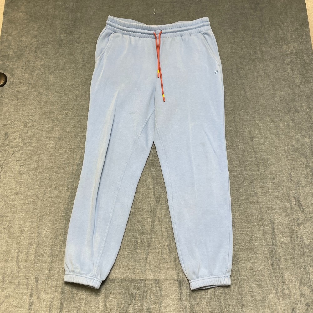 Fabletics Jogger Pants Womens 33W Blue Pockets Drawstring Logo Performance